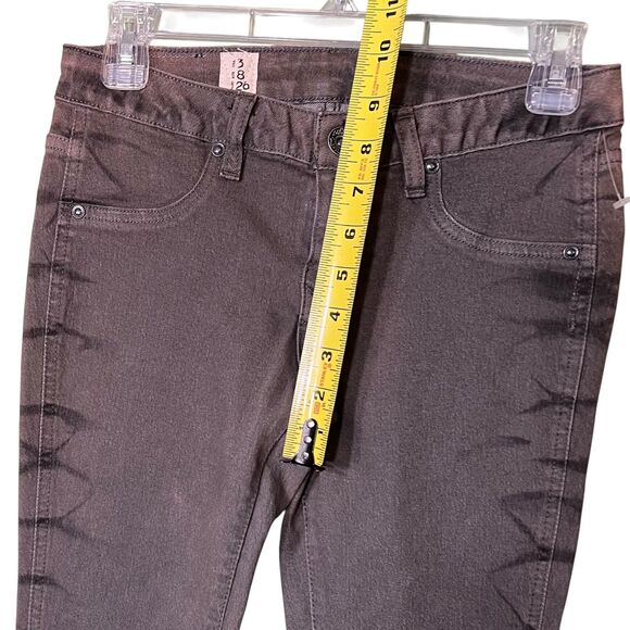 Volcom Jeans Womens 26 Skinny Mid Rise Jegging Stretch Denim Geometric Print - Picture 9 of 13